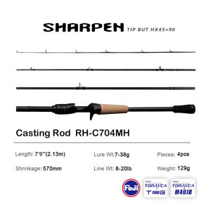 PURELURE SHARPEN Soft Lure Long Spinning and Casting XF/MF Action Rods FUJI Components Bass Pike Rod Fishing Rod Spinning Reel