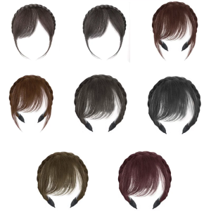 วิกผมหน้าม้าของผู้หญิงที่คาดผมสไตล์ธรรมชาติสำหรับชุดของใช้ประจำวันสำหรับไปเที่ยวงานอีเว้นท์ที่เครื่องประดับทรงผมอย่างรวดเร็ว