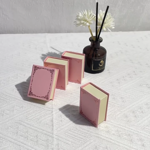 Vintage Book Shaped Jewelry Storage Box Portable for Rings Pendants and Studs Earrings With Magnetic Closure Designs