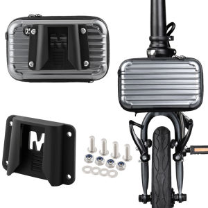 Sportschannel Folding Bike Pig Nose Bag Adapter for Brompton Bicycle with Screws Hard Shell Storage Panniers Holder Buckle for Cycling