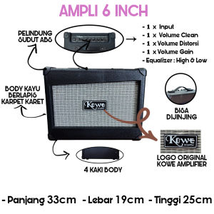 Ampli Gitar Original Merk Kowe Ukuran 8 Inch