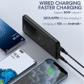 ROBOT Power Bank 10000mAh Wireless Charging Quick Charge PD 3.0 VPB-W11 Black【18 Month Warranty】. 