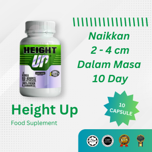 Health Food Supplement Height Up Capsule Ubat Tinggi Peninggi Badan Grow Height Increase Original Viral Malaysia