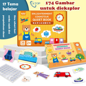 V.TOP Quiet Book Velcro Busy Book Mainan Edukasi / Buku Edukasi dengan Velcro Early Education buku pre-school anak