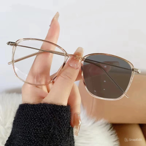 Kacamata Lensa Photocromic Wanita Pria Kacamata Anti Radiasi Bingkai Kotak PL-ARTP013