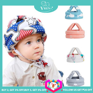 VREN หมวกกันน็อคนิรภัยสําหรับเด็กหมวกป้องกันศีรษะแผ่นกันตกสําหรับเด็กหัดเดินหมวกกันกระแทก