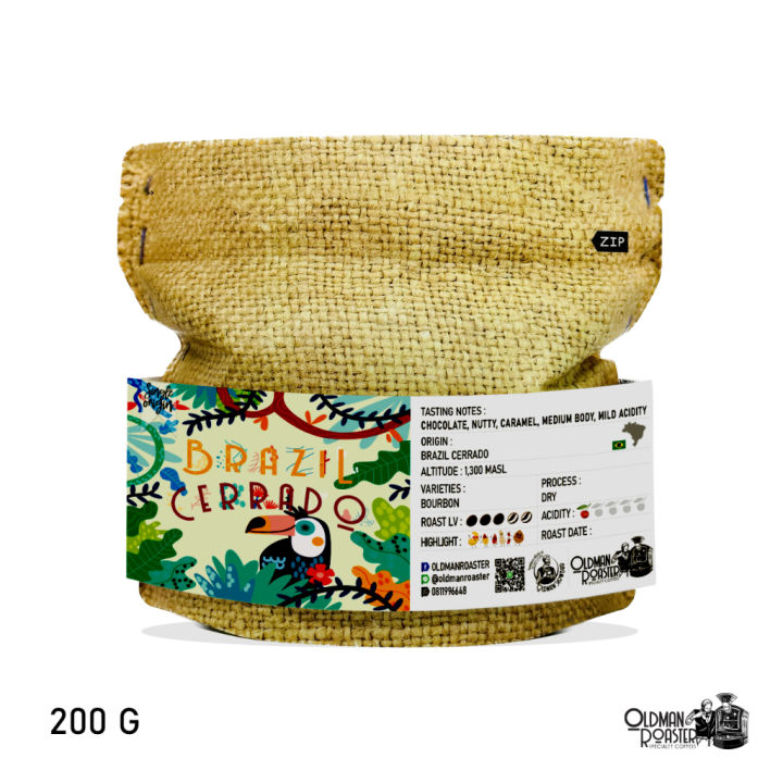 เมล็ดกาแฟ BRAZIL CERRADO (คั่วกลาง) ขนาด 200g | Lazada.co.th