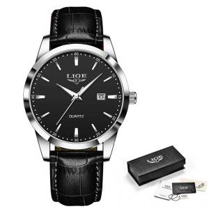 LIGE classics men watch fashion waterproof formal luminescent quartz watch
