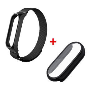 For Xiaomi Mi Band 7 Metal Band Wristband Mi Band Global Version Wristband Mi Band 7 Glass Protective Case
