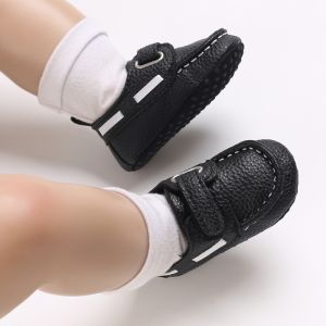 2026 New Childrens Baptism Flat Shoes Fashion Boys Casual Leather Shoes Childrens Soft Sole Pedal Toddler Shoes Formal British Style Trend Loafers 0-18M#HS07