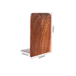 FOUNDTWO Túi để bàn Bookends bằng gỗ tự nhiên Giá trưng bày Quả óc chó sồi Giá đỡ sách Cứng cáp Đơn giản Kệ sách để bàn Chủ Nghĩa tối giản