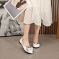 COCO#BX07 Chic Bowknot Ballet Flats in Microfiber Leather for Women - Korean Trendy Casual Shoe. 