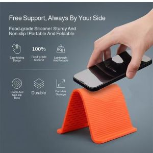 Bendable Silicone Phone Stand Flexible Foldable Holder Adjustable Tablet Smartphone Stand Portable Support for Watching Videos Gaming and Daily Use
