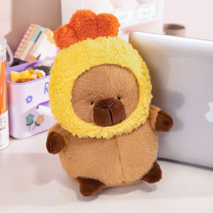 Gấu Bông Capybara Đội Mũ 22cm Siêu Cute Ôm Mềm Mịn
