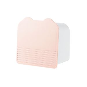 SHUSHABA Plastic Sanitary Pad Storage Box Flip-top Punch-free Wall Organizer Box Multifunctional Wall-mounted Cosmetics Cotton Storage Box Bathroom
