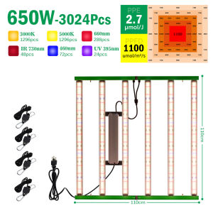 พร้อมส่ง🔥ไฟปลูกต้นไม้ LED Grow Light 1.8เมตรSamsung ขนาดใหญ่ 800W/1000W /1200W หรี่แสงได้ โคมปลูกต้นไม ไฟปลูกพืช ช่วยการเจริญเติบโตของพืช