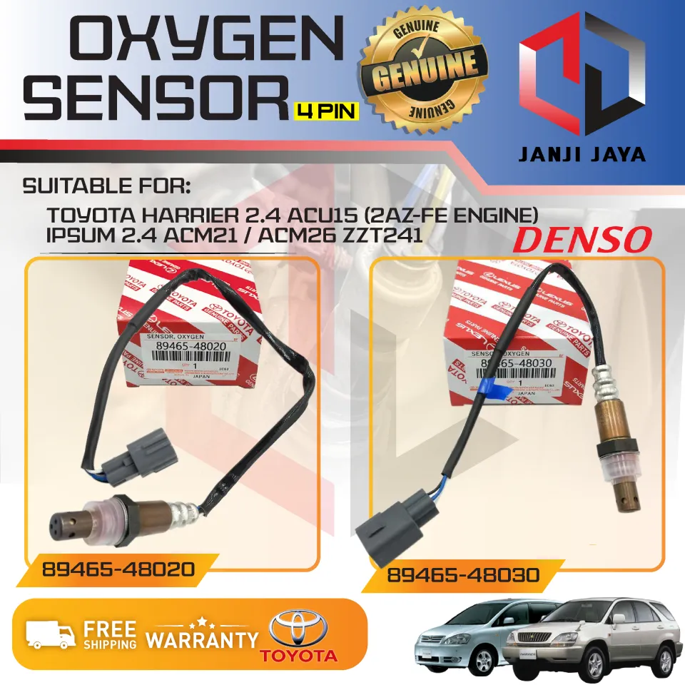 Oxygen Sensor Toyota Harrier 2.4 ACU10 ACU15 Ipsum 2.4 ACM21 ACM26 Exhaust  O2 Sensor Air Fuel EKZOS 89465-48020 48030 SENSOR OKSIGEN | Lazada