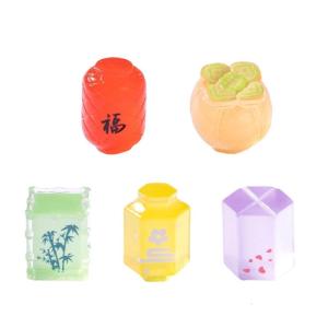 5Pieces Assorted Color Mini Glowing In Dark Lanterns Figurines for Home Office Decors and Outdoor Landscaping Ornaments
