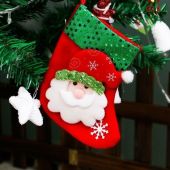 Mini Christmas Hanging Stockings Xmas Tree Ornaments Pendant Small Boots Children New Year Candy Bag Santa Claus Gift Sock Decor