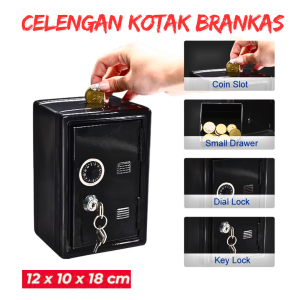 COD Celengan Kotak Brankas Mini Uang Emas Dokumen Anti maling Home Safe Deposit Box LE845 TaffGUARD