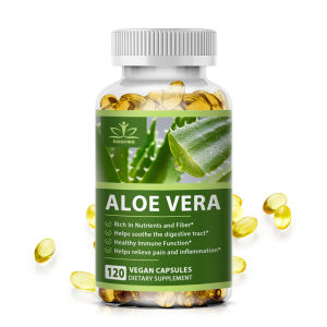 SNGHWE Aloe Vera Supplement Fat Burning Digestion Health Support Cleanse the Colon Regulating Blood Sugar for Women & Man Health Multivitamin Capsule