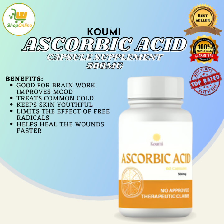 ☀️ Koumi Ascorbic Acid Vitamin C Capsule 1 Bottles 60caps Supplement 💊