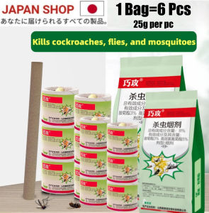 6pcs herbal insert repeller cockroach killer strong cockroach killer spray Japan 360° smoke insect agent for home/warehouse pest control cockroach fumigant whole nest insect spray safe for people no irritating taste infectious death mosquito rat killer