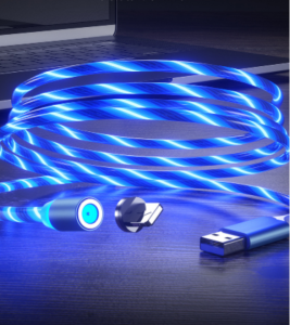 [HCM]Dây sạc nam châm +3 đầu sạc dài 1m ( Android / iOS(lightning micro usb type C) sạc nhanh đa năng