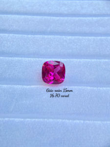 [ 1 viên ] Đá vuông bo góc màu cánh sen Mỹđá trang sức cao cấpđá sáng tạo nghệ thuật làm đồ handmade đá phong thủy