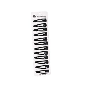 Nurm 12Pcs Black BB Hair Clips Straight Drop Hair Pins Fashion Women Flyaway Hair Barrette Accessories