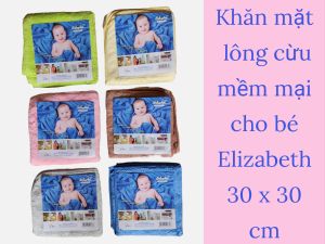 Khăn mặt lông cừu siêu mềm cho bé Elizabeth kích thước 30 x 30 cm