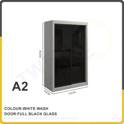 [SG Seller] Twentyone 4FT Solid Plywood Sliding Door Wardrobe (Free Installation)
