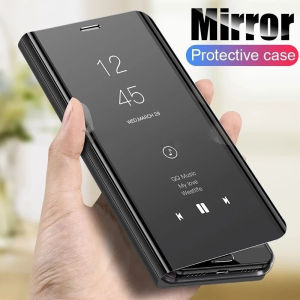 Mirror Surface Casing For Samsung Galaxy S21 S20 Ultra Plus 5G FE S21Ultra S21FE Phone Case Smart Auto Sleep Stand Holder For S20FE S20Ultra S20Plus S21Plus Leather Hard Flip Cover