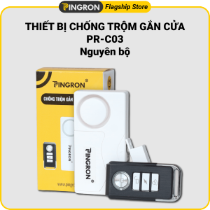 Thiết bị chống trộm gắn cửa chuông báo động chống trộm PINGRON PR-C03 - Âm thanh lớn dùng pin AAA điều khiển từ xa