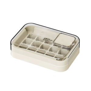 Viên đá silicon khuôn dung tích lớn reusablely khay tủ đông với nắp 15 loại bỏ dễ dàng máy rửa chén an toàn