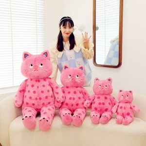 Gấu bông mèo suy. thú nhồi bông mèo hồng siêu cute