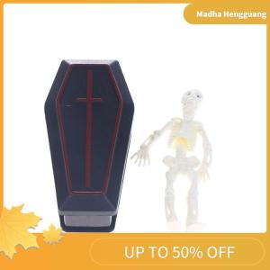 Madha 2 4Pcs Miniature Dollhouse Coffin Boxes Halloween Treat Coffin Boxes Coffin Prank Props Box Model Trickery Props Halloween Decor