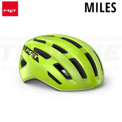 หมวกกันน็อคจักรยาน MET Miles สีเงา ทรงกว้าง Asian Fit E-bike หมวกทัวร์ริ่ง