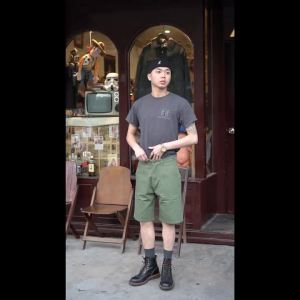 2026 Vintage OG107 olive green shorts HBT camouflage clothing military summer cotton short pants cargo casual tactical for men2026