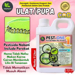 PESTONE Pembasmi hama Ulat Dan Pupa 1 liter Pembasmi hama tanaman Organik INTERFARM Plus Perekat