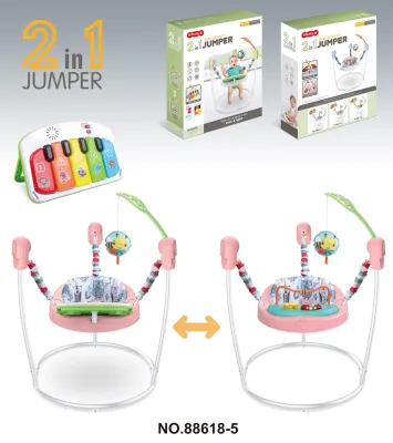 【Baby】จั้มเปอร์เด็ก จั้มเปอร์เก้าอี้กิจกรรม 360 องศากระโดดมีเสียง มีไฟ หมุนได้ 360 องศา เก้าอี้หัดเดิน หัดยืน รถเข็นเด็ก【Baby Jumper】