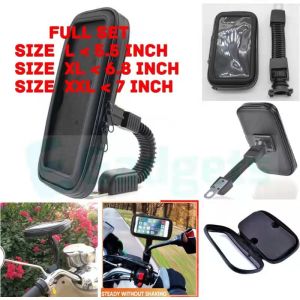 MOTORCYCLE MOTORBIKE MOTOR BIKE BICYCLE SIDE MIRROR HANDLE BAR MOTOR PHONE HOLDER