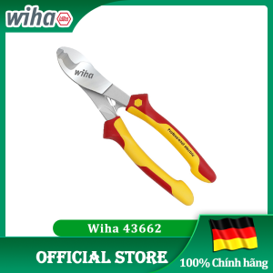 Kìm Cắt Cáp Điện 210mm Cách Điện 1000 Volt WIHA 43662 - Không Cắt Cáp Thép [Chính hãng Đức/Germany]