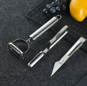 BB7 - Parutan Peeler 3IN1 Alat Pengupas Kulit Buah Sayur Stainless Steel