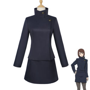 Ieiri Shoko Cosplay Costume School Uniform Full Set Halloween Outfits Navy Blue Ieiri Shoko Dress