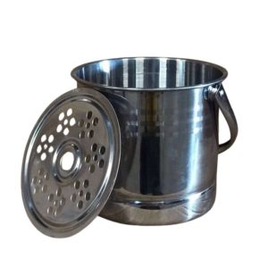 Xô đựng đá inox có quai xách dung tích 1 Lít Thau đựng rựu bia đồ ăn có 2 ngăn tách nước riêng biệt