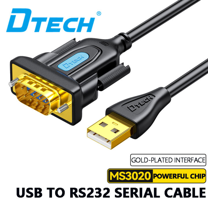 DTECH USB To RS232 Serial Port Cable Industrial Grade COM Connection