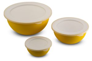OMADA Sanaliving 3 BOWLS WITH COVERS - 0.5 + 1.7 + 3.5L ( Exclusive Distributor)