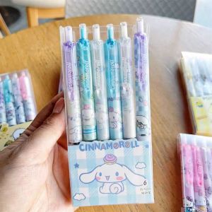 【1-3 Days Delivery】6PCS/SET Sanrio Retractable Gel Ink Pens Fine Point Premium Retractable Rolling Ball Gel Pens for Office Home
