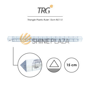 TRG Triangle Plastic Ruler 15cm RLT-15 - Penggaris Plastik Segitiga 15 cm TRG